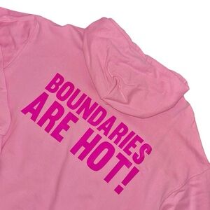 Mayfair Boundaries Are Hot Zip Up Hoodie, Pink, Sz. M/L